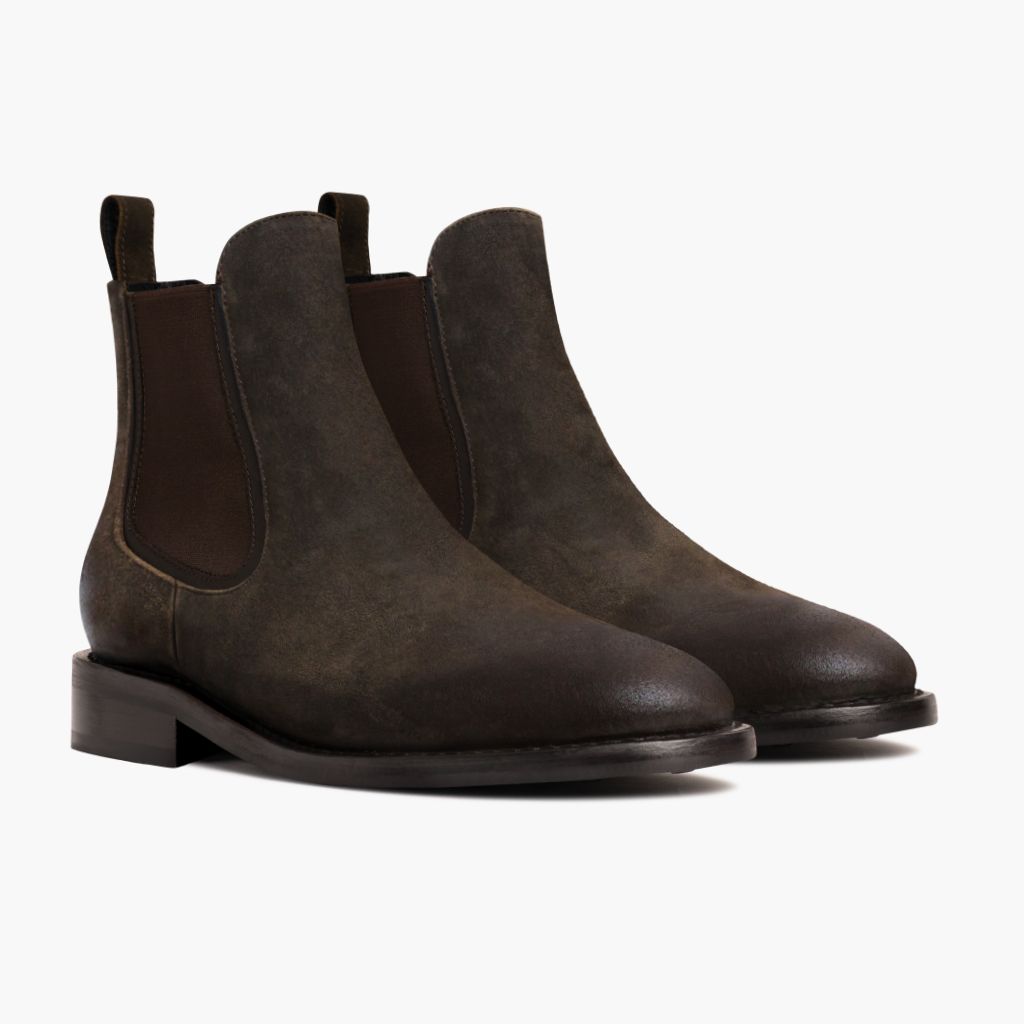 [S] Duke | Dark Olive Suede