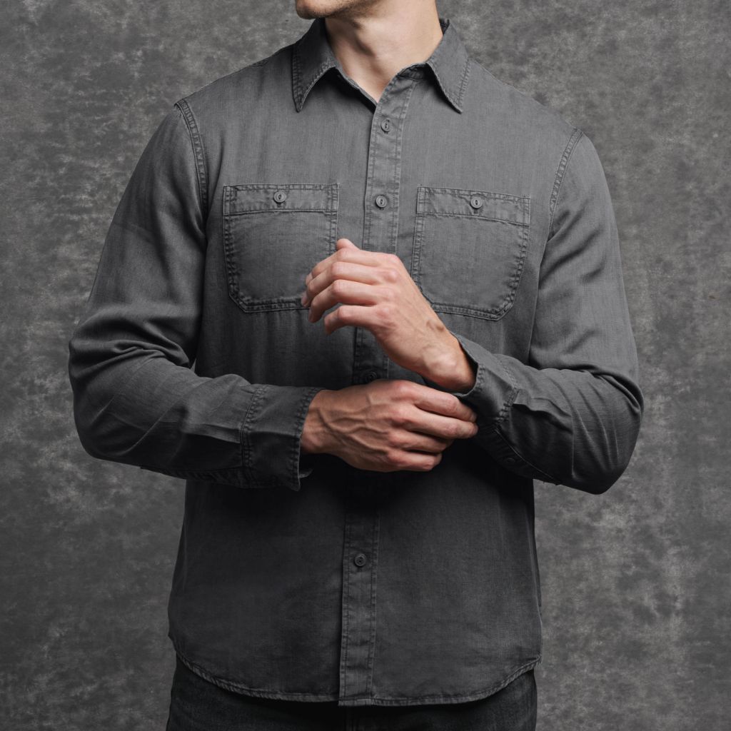 Chambray Workshirt | Charcoal