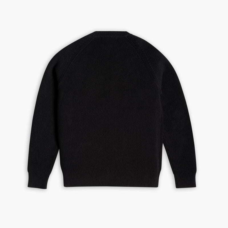Ribbed Crewneck Sweater | Black