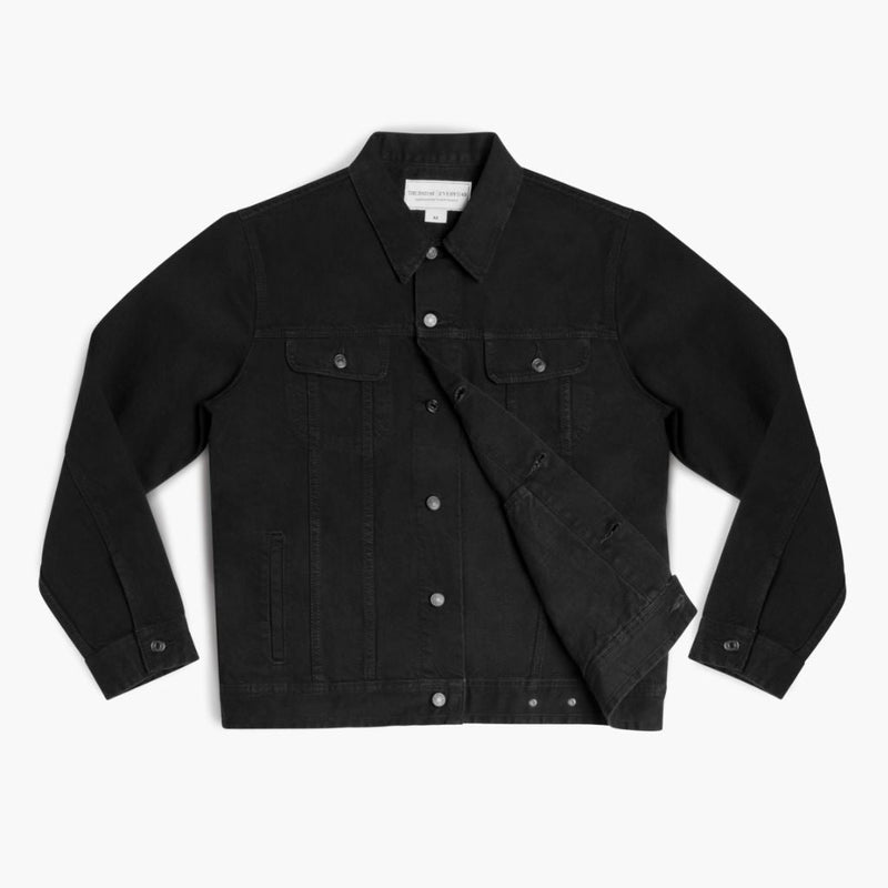[W] Denim Trucker Jacket | Pitch Black