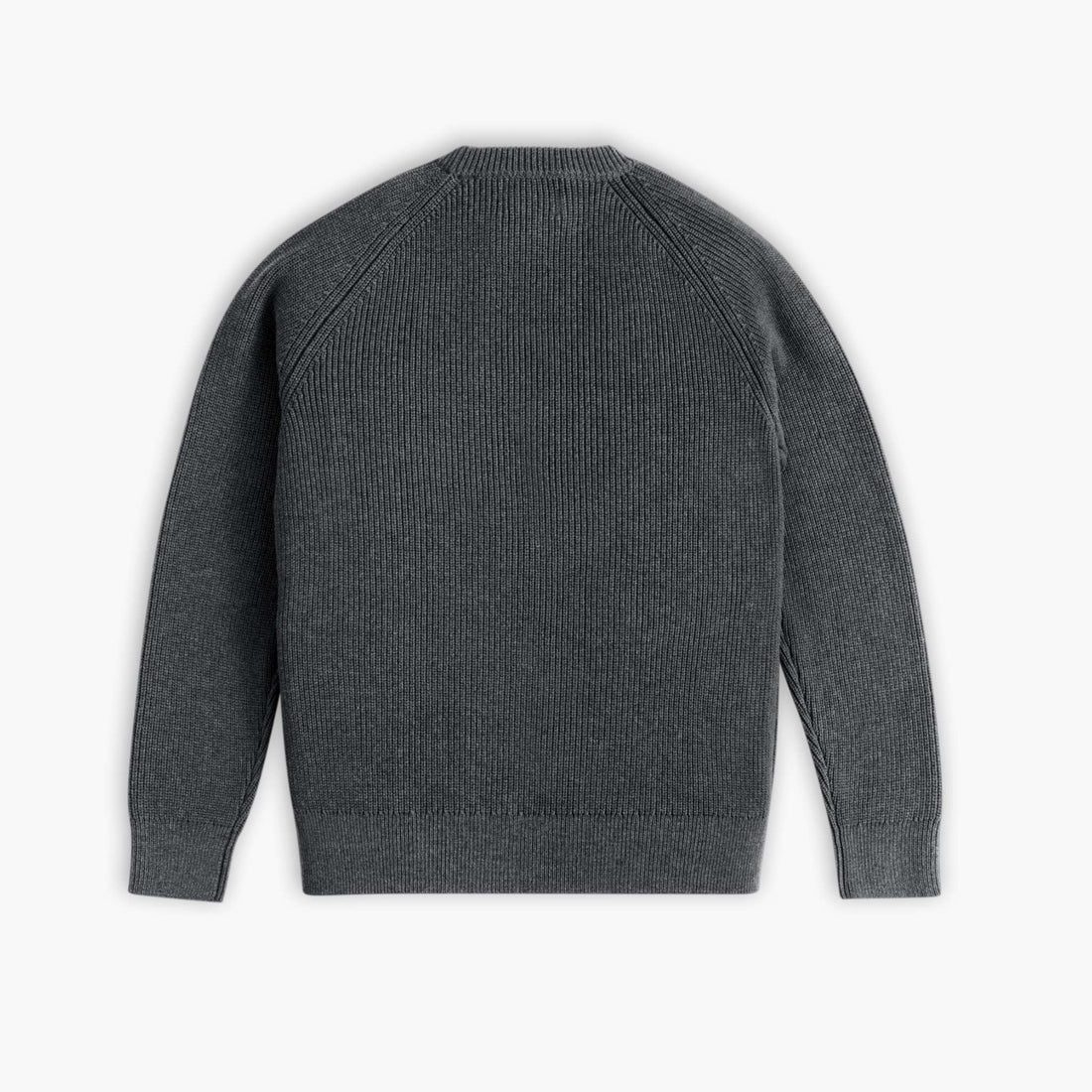 Ribbed Crewneck Sweater | Charcoal
